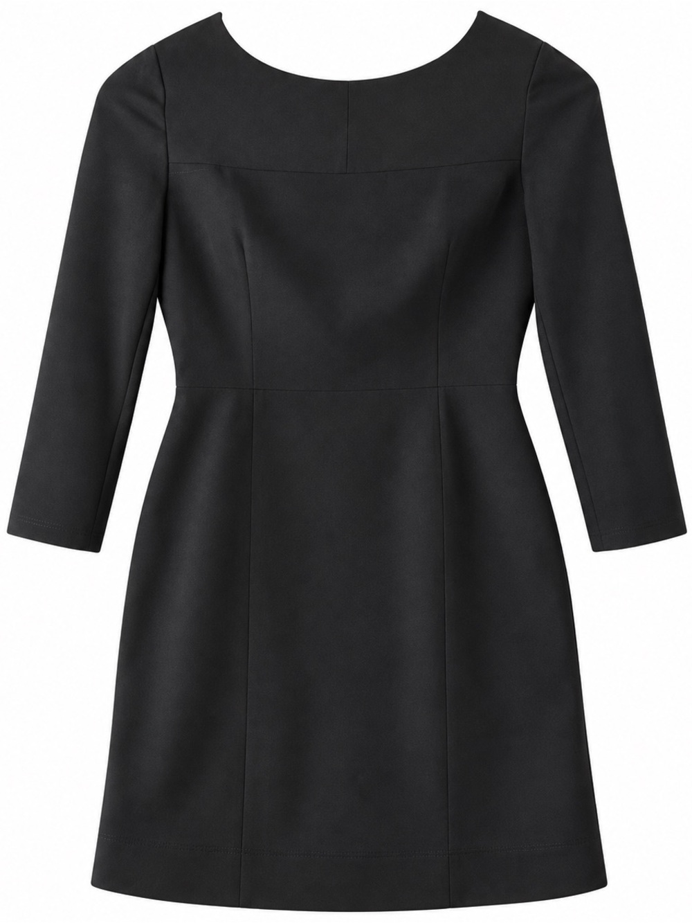 Anne Klein Women’s Size 14 Black Sheath Dress Long Sleeve Back Zip Size Large